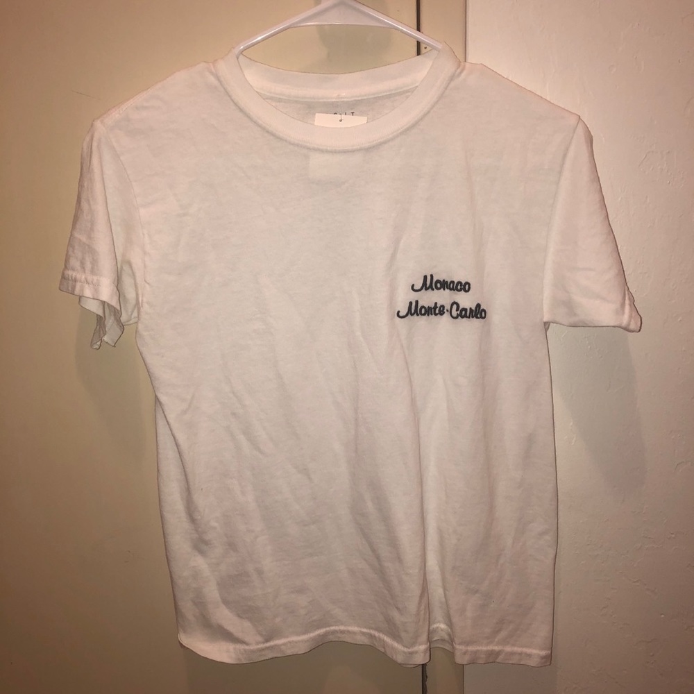 Brandy Melville Monaco Monte-Carlo Embroidered Tee - Picture 4 of 4